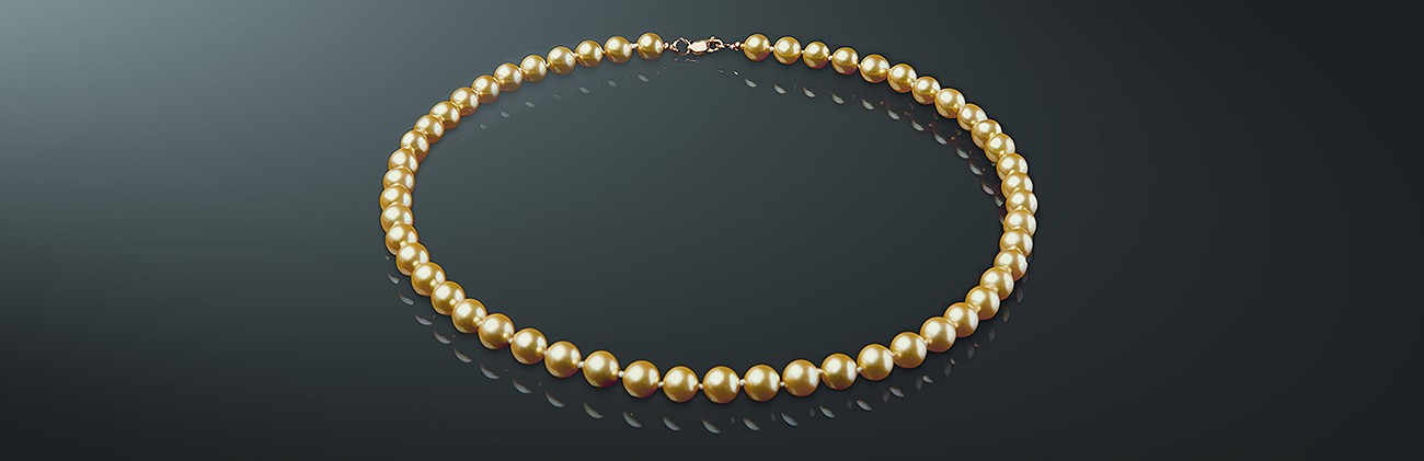 Ожерелье из морского жемчуга Aкойя, с замком из золота 585˚. мз800-45з #2