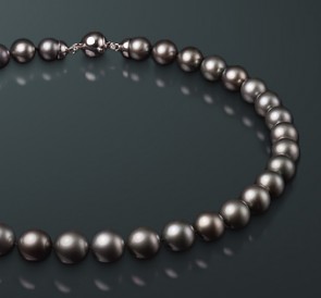 Ожерелье из жемчуга Таити мт135-45з: металлик морской жемчуг, золото 585°